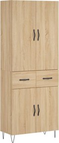 vidaXL Ντουλάπι Sonoma δρυς 69,5 x 34 x 180 εκ. από Επεξεργασμένο Ξύλο