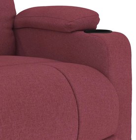 vidaXL Πολυθρόνα Μασάζ Μπορντό Υφασμάτινη