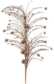 Vetur Κλαδί Με Glitter L104cm Και Μπαλίτσες Σαμπανιζέ-Χρυσαφί 13676