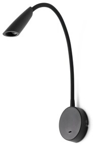 Φωτιστικό Τοίχου - Reader Boken 41032 LED 3W 3000K 150Lm Black Faro Barcelona