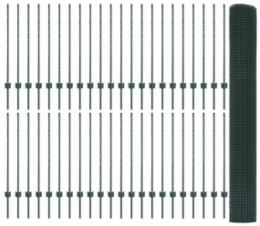 vidaXL Welded Wire Fence με 44 U Posts Πράσινο 1x100 m Χάλυβας