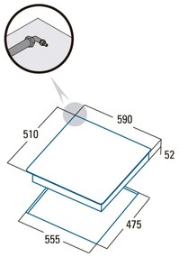 Εστία Υγραερίου Cata 08068405 60 cm