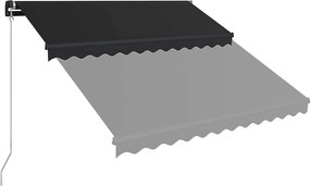 vidaXL Χειροκίνητη τέντα με ηλιακό LED 3,5 x 2,5 m Ανθρακί