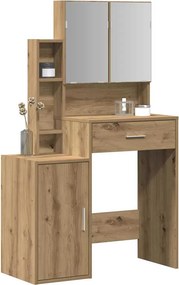 vidaXL Τραπέζι περιποίησης Artisan Oak 80 x 35 x 132 εκ.