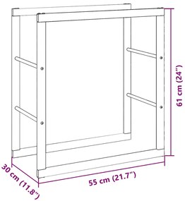 ΡΑΦΙ ΚΑΥΣΟΞΥΛΩΝ ΜΑΥΡΟ 55X30X61 ΕΚ. ΑΤΣΑΛΙΝΟ 4018464