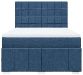 ΚΡΕΒΑΤΙ BOXSPRING ΜΕ ΣΤΡΩΜΑ ΜΠΛΕ 140X190 ΕΚ. ΥΦΑΣΜΑΤΙΝΟ 3291669