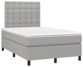 ΚΡΕΒΑΤΙ BOXSPRING ΜΕ ΣΤΡΩΜΑ ΑΝΟΙΧΤΟ ΓΚΡΙ 120X190 ΕΚ. ΥΦΑΣΜΑΤΙΝΟ 3269909