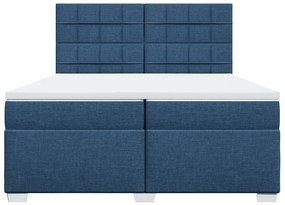 ΚΡΕΒΑΤΙ BOXSPRING ΜΕ ΣΤΡΩΜΑ ΜΠΛΕ 200X200 ΕΚ. ΥΦΑΣΜΑΤΙΝΟ 3292901