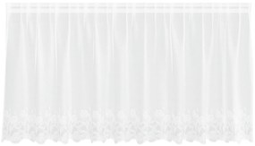 vidaXL Κουρτίνα Δαντέλας με κουρτίνες Floral Λευκό 300 x 120 cm Πολυεστέρας