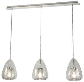 Φωτιστικό Οροφής - Ράγα Britton 3673-48-241 3x40W E27 112x200cm Clear Fabas Luce Μέταλλο,Γυαλί