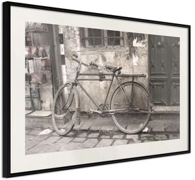 Αφίσα - Old Bicycle - 45x30 - Μαύρο - Με πασπαρτού