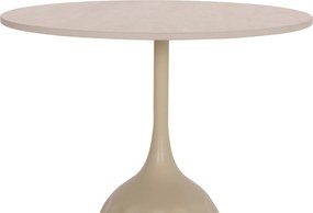 ΤΡΑΠΕΖΙ ΣΑΛΟΝΙΟΥ LONGSTEM HM18317.04 ΒΑΣΗ ΣΑΜΠΑΝΙ--ΚΕΡΑΜΙΚΟ TOP TRAVERTINE STONE Φ50