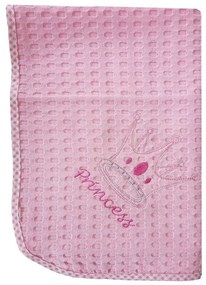 Κουβέρτα Πικέ Βρεφική Princess 35 Ροζ DimCol Cradle 100x160cm 100% Cotton