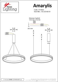 SE LED 60 AMARYLIS PENDANT CHROME Γ5