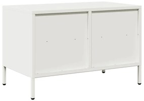 vidaXL Έπιπλο Τηλεόρασης Λευκό 68x39x43,5 εκ. Ατσάλι Ψυχρής Έλασης