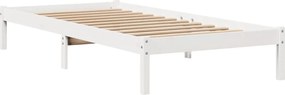 vidaXL Σκελετός Κρεβ. Χωρίς Στρώμα Λευκό 75x190 εκ Μασίφ Πεύκο
