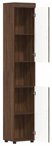 vidaXL Ντουλάπι Μπάνιου με πόρτα TULUM Καφέ δρυς 37 x 31.5 x 203 εκ