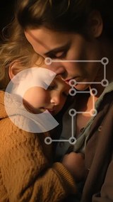 Intra Συλλεκτικό Ξύλινο Παζλ Plywood 4mm - Μάνα και παιδί αγκαλιά Σε Ξύλινο Κουτί - Διαστάσεις Puzzle: 10x10 cm – 25 κομμάτια