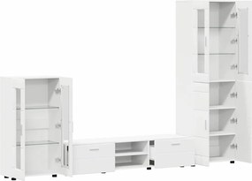 vidaXL Σετ επίπλου τηλεόρασης FLORIN 3 pcs Λευκό Επεξεργασμένο ξύλο