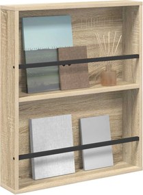 vidaXL Ράφι Περιοδικών Δρύς Sonoma 60 x 12 x 70 εκ Επεξεργασμένο Ξύλο