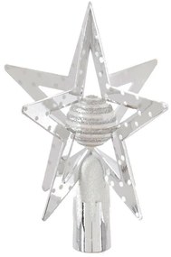 Χριστουγεννιάτικη Κορυφή Δέντρου 19εκ. A-S Silver/White 129287X