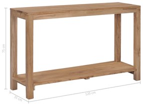 vidaXL Τραπέζι Κονσόλα 120 x 35 x 75 εκ. από Μασίφ Ξύλο Teak