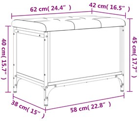 ΠΑΓΚΑΚΙ ΑΠΟΘΗΚΕΥΣΗΣ ΓΚΡΙ SONOMA 62X42X45 ΕΚ. ΕΠΕΞΕΡΓΑΣΜΕΝΟ ΞΥΛΟ 835140