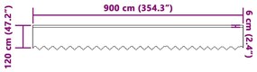 vidaXL Κουρτίνες με κουρτίνες Λευκό 900 x 120 εκ. Πολυεστέρας