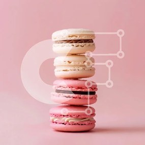 Σετ των 2 Intra Συλλεκτικό Ξύλινο Παζλ Plywood  4mm - Στοίβα από πολύχρωμα μακαρόν Σε Ξύλινο Κουτί - Διαστάσεις: 10x10 cm – 25 κομμάτια