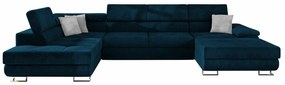 Γωνιακός Καναπές Comfivo 190, Λειτουργία ύπνου, Αποθηκευτικός χώρος, 345x202x71cm, 192 kg, Πόδια: Πλαστική ύλη, Μέταλλο | Epipla1.gr