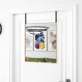 vidaXL Καθρέπτης Πόρτας Χρυσός 50 x 60 εκ. από Γυαλί και Αλουμίνιο