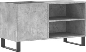 vidaXL Δισκοθήκη Γκρι Σκυροδέματος 85 x 38 x 48 εκ. από Επεξεργ. Ξύλο