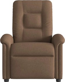 vidaXL Πολυθρόνα Ανακλινόμενη Καφέ Υφασμάτινη