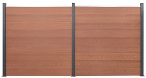 vidaXL Σετ Πάνελ Περίφραξης Καφέ 353x186 εκ. από WPC