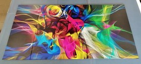 Αφηρημένο χρωματικό χάος εικόνας 5 μερών - 100x50