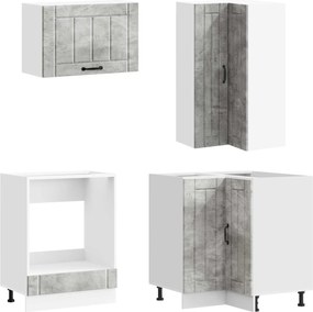 vidaXL Μονάδα κουζίνας LUCCA 8 pcs Γκρι Σκυροδέματος