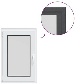 vidaXL Παράθυρο Υπογείου "RISOR" 60x100 εκ. Ανακλινόμενο & Περιστρεφόμενο DIN Αριστερό Ανθρακί