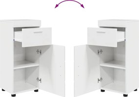 vidaXL Σετ Επίπλων Μπάνιου TULUM 3 pcs Υψηλής γυαλάδας λευκό