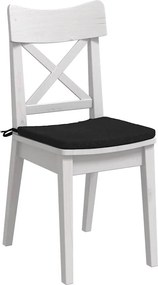 vidaXL Μαξιλάρια καθισμάτων 4 pcs ύφασμα Μαύρο 40 x 40 x 3 cm