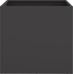 vidaXL Ζαρντινιέρες 2 Τεμ. Μαύρη 49x47x46 εκ. από Χάλυβα