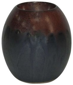 Κηροπήγιο Ρεσώ 003-223-086 10,5x10,5x11,5cm Grey-Brown Ceramic