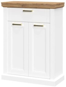 Παπουτσοθήκη Tahoma 162261569 86x38x102cm Oak-White Particle Board, Metal