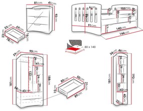 Σετ παιδικού δωματίου Janelle