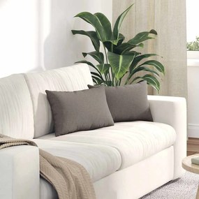 vidaXL Μαξιλάρι Καναπέ 2 pcs Taupe 50 x 30 cm ύφασμα