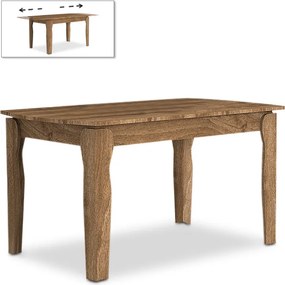 Τραπέζι Marlon Megapap επεκτεινόμενο χρώμα καρυδί 140+40x80x76εκ.