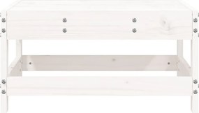 vidaXL Υποπόδιο Κήπου Λευκό από Μασίφ Ξύλο Πεύκου