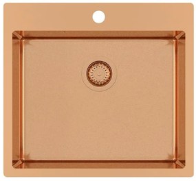 Helika Terra 100N Ένθετος Ανοξείδωτος Νεροχύτης 55x50.5mm PVD Copper