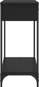vidaXL Τραπέζι κονσόλας Άλλο Μαύρη δρυς 100 x 34.5 x 75 εκ.