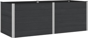 vidaXL Υπερυψωμένη Ζαρντινιέρα Μαύρο 250 x 100 x 91 cm