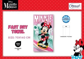 Πετσέτα Θαλάσσης Quick Dry Disney Home Minnie 36 70X140 Turquoise 100% Microfiber - Disney Home